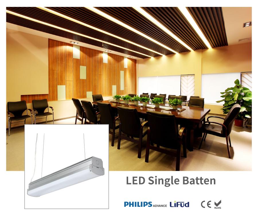 Утверждение CE / ROHS 4ft SMD2835 СИД одиночная половая доскка высокий люмен 4150lm CE/ROHS approval 4ft SMD2835 LED single batten high lumen 4150lm